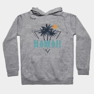 Summer. Palm Trees. Hawaii. Geometric Style Hoodie